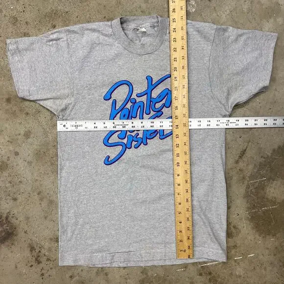 Vintage Pointer Sisters 1986 Tour Gray TShirt Band Tee Music USA Made 80s Single - Picture 11 of 13